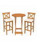 Mesa Bistrô Redonda com 02 Banquetas Estofadas - Mel